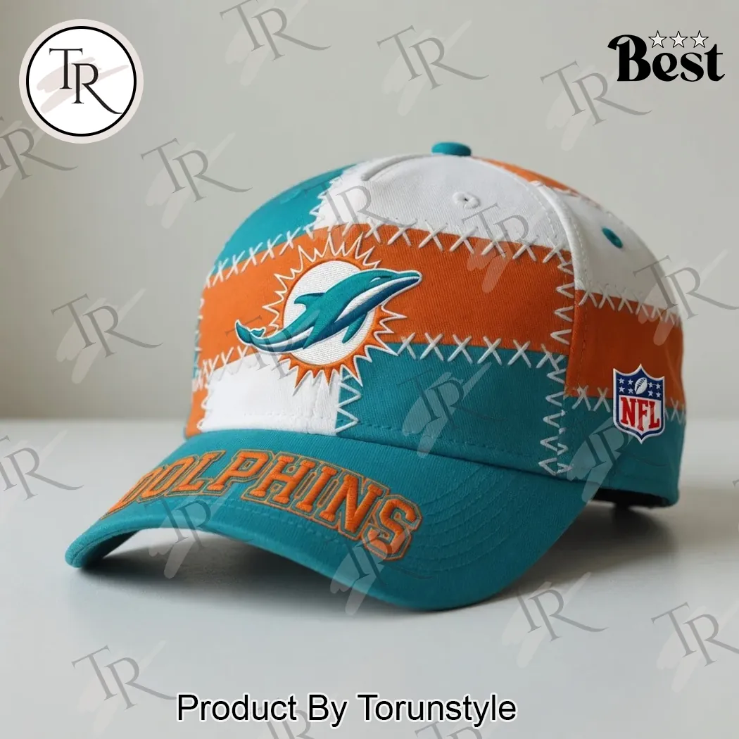 Miami Dolphins NFL Premium Patchwork Snapback Cap Miami Dolphins NFL Premium Patchwork Snapback Cap