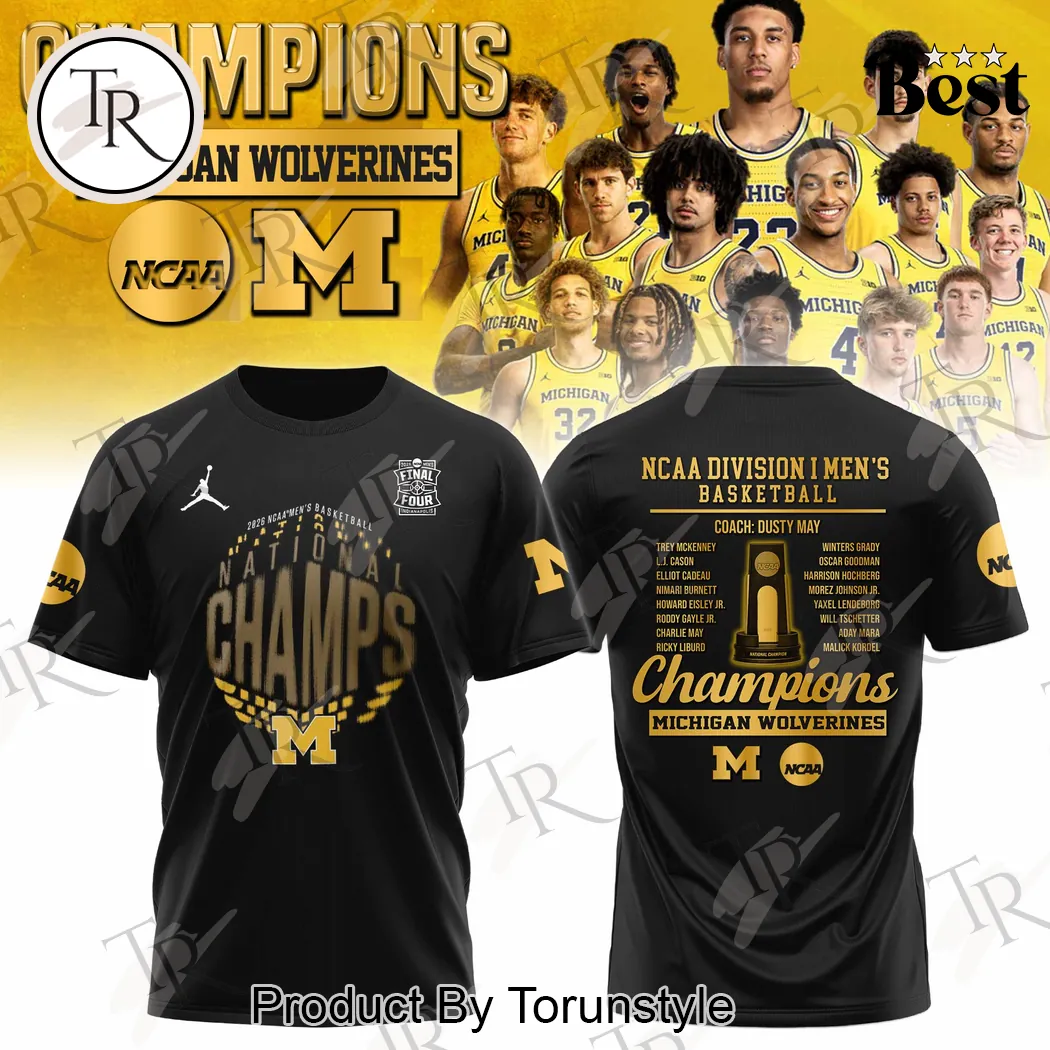 Michigan Wolverines 2026 NCAA Men’s Basketball Champions Hoodie Michigan Wolverines 2026 NCAA Men’s Basketball Champions Hoodie