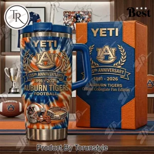 Auburn Tigers 135th Anniversary YETI Football Tumbler with Handle