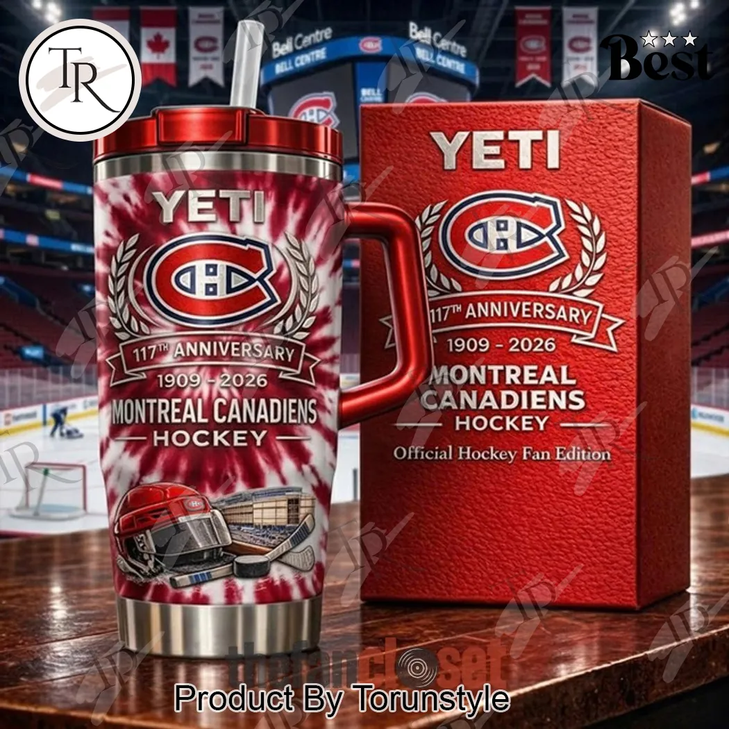 Montreal Canadiens Hockey 117th Anniversary Commemorative YETI Tumbler Montreal Canadiens Hockey 117th Anniversary Commemorative YETI Tumbler