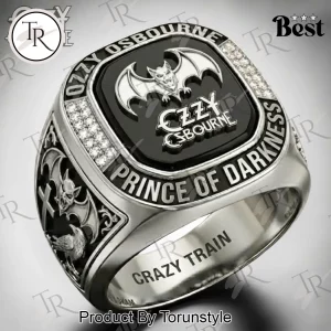 Ozzy Osbourne Prince of Darkness Premium Detailed Bat Design Ring