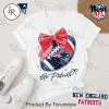 Indianapolis Colts NFL Patchwork Bow Football Design T-Shirt
