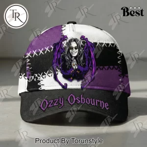 Ozzy Osbourne Purple Bat Wings Patchwork Baseball Cap