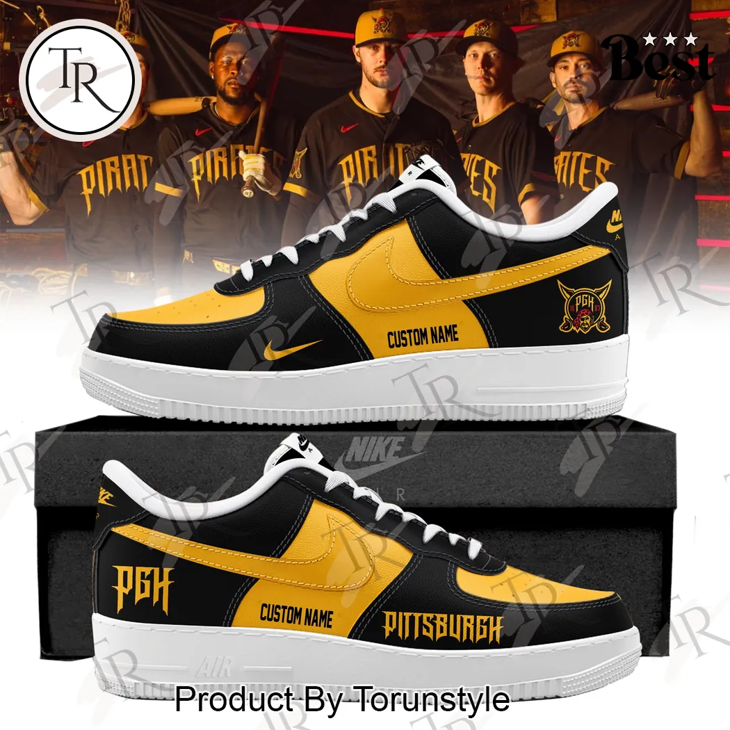 Pittsburgh Pirates City Connect Custom Name AF1 Sneakers Pittsburgh Pirates City Connect Custom Name AF1 Sneakers