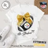 New England Patriots NFL Bow Football Patchwork Graphic T-Shirt
