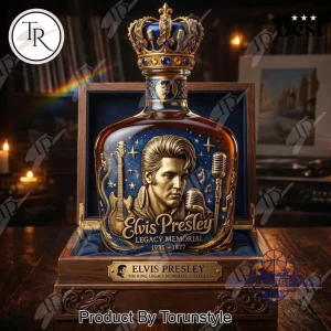 Elvis Presley The King Legacy Memorial 1935-1977 Premium Whiskey Decanter