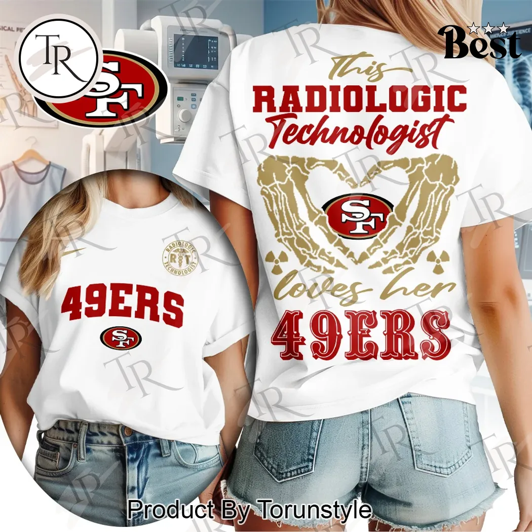 San Francisco 49ers Radiologic Technologist Skeleton Heart Women's T-Shirt San Francisco 49ers Radiologic Technologist Skeleton Heart Women's T-Shirt