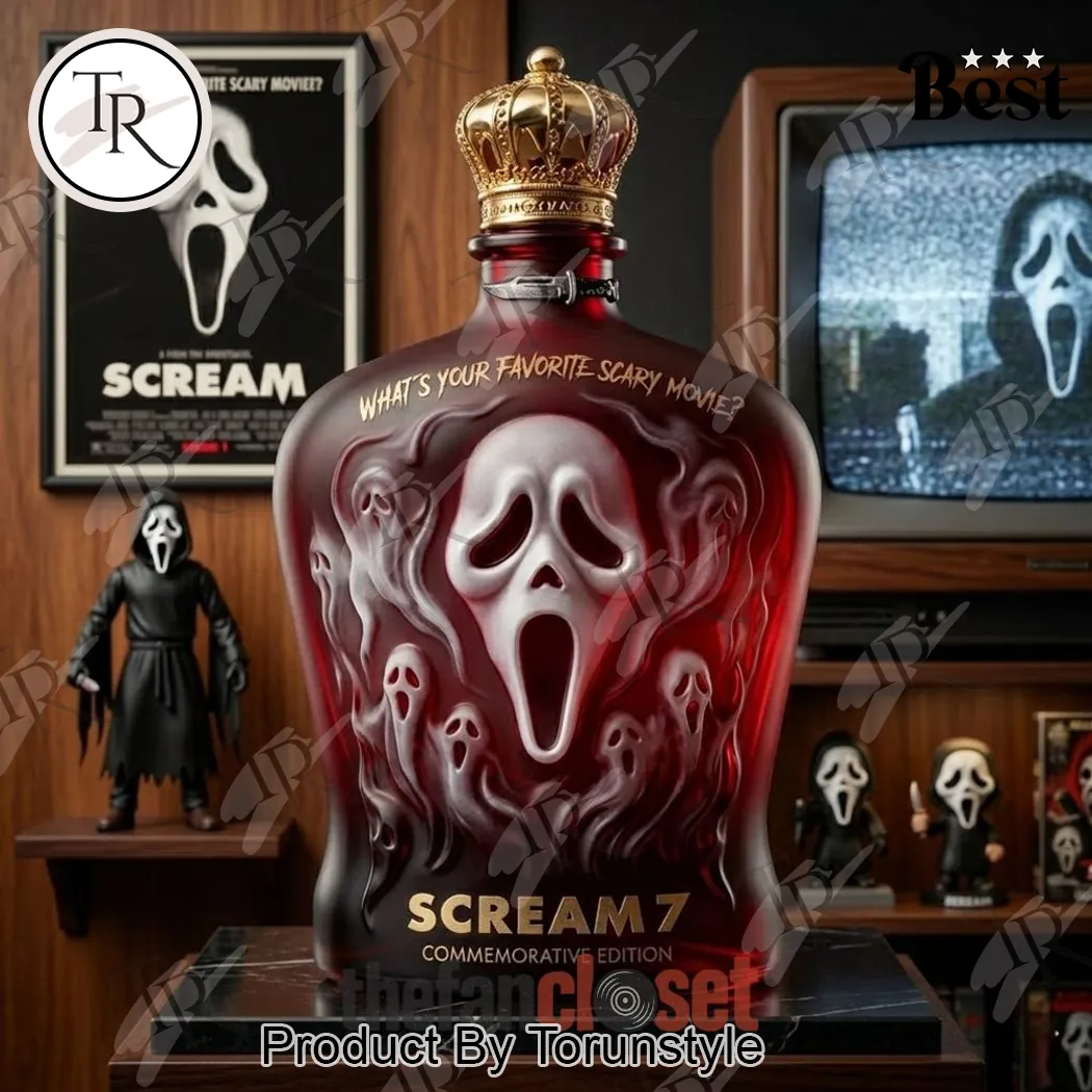 Scream 7 Ghostface Commemorative Edition “What’s Your Favorite Scary Movie” Whiskey Bottle Scream 7 Ghostface Commemorative Edition “What’s Your Favorite Scary Movie” Whiskey Bottle