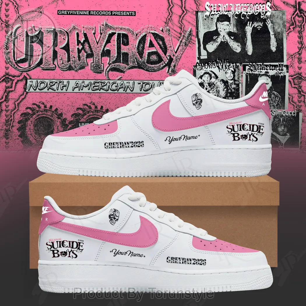 Suicide Boys Greyday 2026 Tour Personalized Nike Air Force 1 Sneakers Suicide Boys Greyday 2026 Tour Personalized Nike Air Force 1 Sneakers