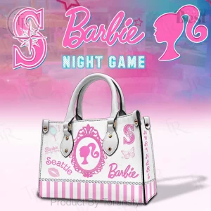 Barbie Seattle Mariners Night Game Pink Striped Handbag