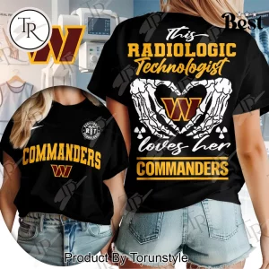 Washington Commanders Radiologic Technologist Skeleton Heart Women’s T-Shirt