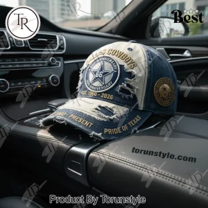 Dallas Cowboys 66th Anniversary 1960-2026 Distressed Baseball Cap