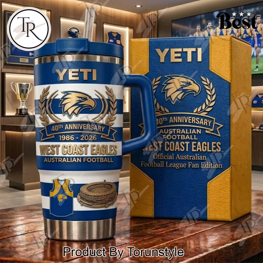 YETI West Coast Eagles 40th Anniversary AFL Handled Tumbler YETI West Coast Eagles 40th Anniversary AFL Handled Tumbler