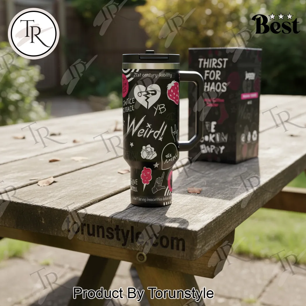 Yungblud Weird! 21st Century Liability Premium 40oz Tumbler Yungblud Weird! 21st Century Liability Premium 40oz Tumbler