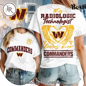 Washington Commanders Radiologic Technologist Skeleton Heart Women’s T-Shirt