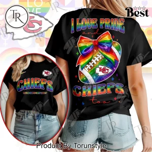 Kansas City Chiefs LGBTQ Pride Month Rainbow Football Women’s Graphic T-Shirt