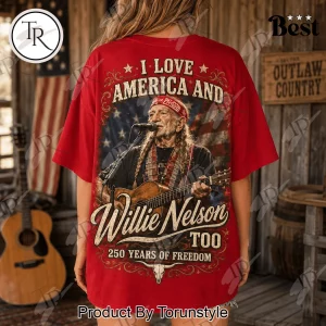 Willie Nelson America 250 Years Of Freedom Patriotic Country Music T-Shirt