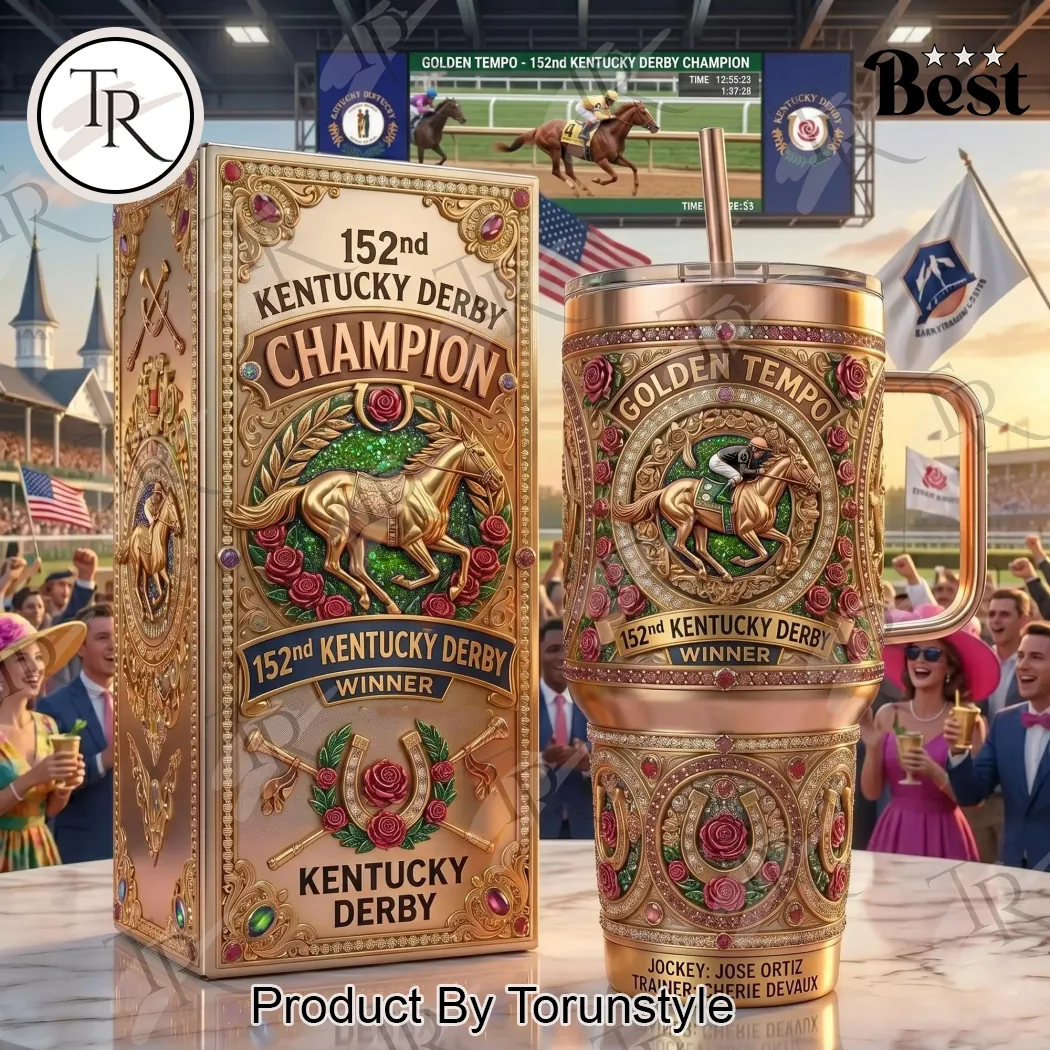 152nd Kentucky Derby Champion Golden Luxury Commemorative Tumbler