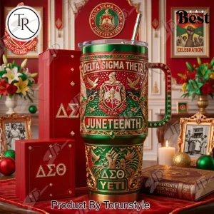 Delta Sigma Theta DST Juneteenth Celebration Commemorative Luxury 3D 40oz Tumbler
