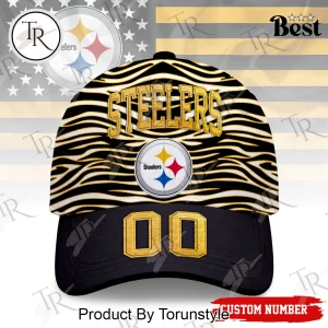 Pittsburgh Steelers Premium Custom Number Wave Pattern Baseball Cap