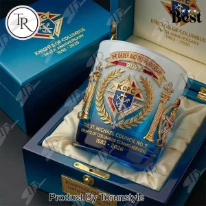 Knights of Columbus 144th Anniversary Commemorative Luxury Whiskey Glass Gift Set