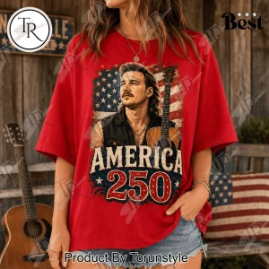 Morgan Wallen America 250 Years Of Freedom Patriotic Country Music Graphic T-Shirt