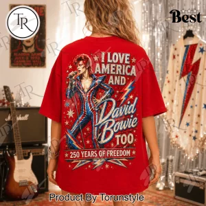 David Bowie America 250 Years Of Freedom Patriotic Retro Graphic T-Shirt