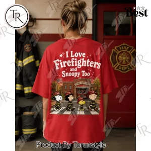 Snoopy and Friends Firefighter Red Premium Graphic T-Shirt
