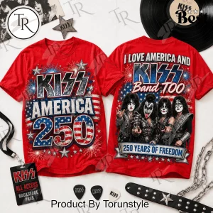 KISS Band America 250 Years Of Freedom Patriotic Commemorative T-Shirt