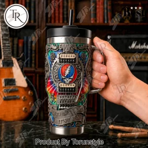 Grateful Dead Yeti Limited Edition Custom 3D Embossed Guitar Tie Dye Insulated 40oz Tumbler