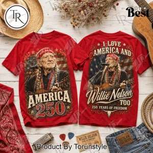 Willie Nelson America 250 Years Of Freedom Patriotic Country Music T-Shirt