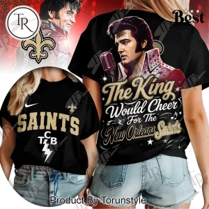 New Orleans Saints Elvis Presley The King NFL Women’s Graphic T-Shirt