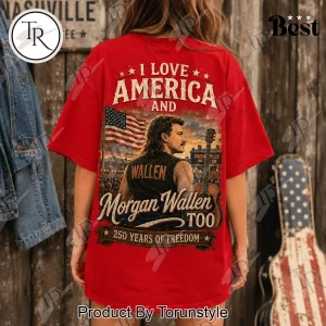 Morgan Wallen America 250 Years Of Freedom Patriotic Country Music Graphic T-Shirt