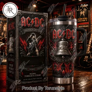 AC/DC Thunder Gift Set with Handle & Straw – Collector’s Edition Tumbler