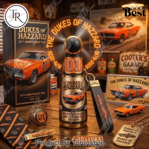 The Dukes of Hazzard General Lee 47th Anniversary LED Light Up Hand Fan