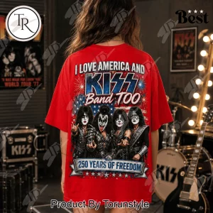 KISS Band America 250 Years Of Freedom Patriotic Commemorative T-Shirt
