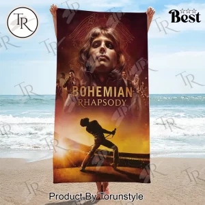 Freddie Mercury Bohemian Rhapsody Iconic Movie Poster Beach Towel
