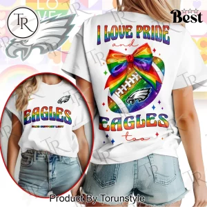 Philadelphia Eagles NFL Pride Month Rainbow Football T-Shirt