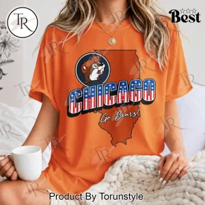 Chicago Bears Buc-ees Patriotic Illinois Map Premium Game Day Unisex T-Shirt