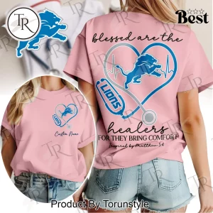 Detroit Lions NFL Nurse Heart Personalized T-Shirt