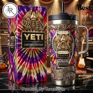 Queen Rock Band Tie Dye Electric Guitar Limited Edition Insulated 40oz Tumbler