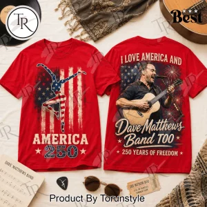 Dave Matthews Band America 250 Years of Freedom Patriotic Double Sided Graphic T-Shirt