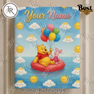 Winnie the Pooh & Piglet Personalized Kids Beach Towel