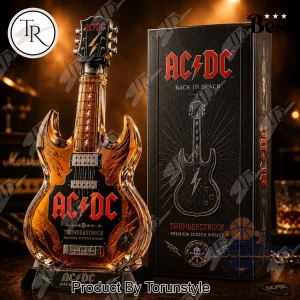 AC/DC Back in Black Guitar Shaped Premium Scotch Whisky Bottle AC/DC Back in Black Guitar Shaped Premium Scotch Whisky Bottle