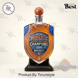 New York Knicks 2026 Champions Limited Edition Basketball Jersey Whiskey Bottle
