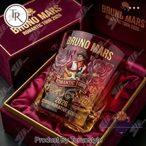 Bruno Mars Romantic Tour 2026 Commemorative Edition Whiskey Glass