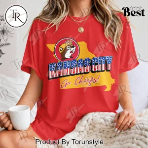 Kansas City Chiefs Buc-ees Patriotic Missouri Map Retro Game Day Graphic T-Shirt