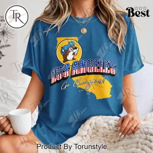 Los Angeles Chargers Buc-ees Patriotic California Game Day Graphic T-Shirt