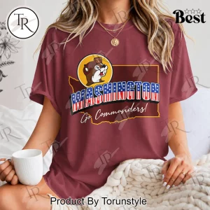Washington Commanders Buc-ees Patriotic Stars and Stripes Game Day Graphic T-Shirt