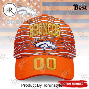 Denver Broncos NFL Personalized Custom Number Wave Baseball Cap